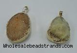 NGP1025 25*35mm - 35*45mm freeform druzy agate beads pendant