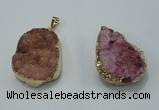 NGP1026 25*35mm - 35*45mm freeform druzy agate beads pendant