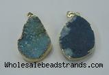 NGP1028 25*35mm - 35*45mm freeform druzy agate beads pendant