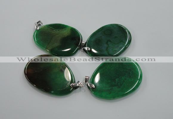 NGP1229 35*50mm - 45*55mm freeform agate pendants with brass setting