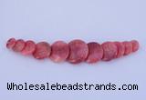 NGP129 Dyed rhodochrosite gemstone pendants set jewelry wholesale