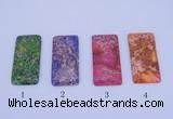 NGP135 5pcs 30*60mm rectangle dyed imperial jasper gemstone pendants