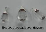 NGP1356 15*30mm - 20*35mm faceted nuggets white crystal pendants