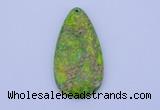 NGP139 2pcs 30*60mm teardrop dyed imperial jasper gemstone pendants