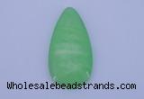 NGP140 2pcs 30*60mm teardrop dyed white jade gemstone pendants