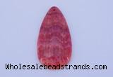 NGP141 2pcs 30*60mm teardrop dyed rhodochrosite gemstone pendants