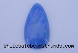 NGP142 2pcs 30*60mm teardrop dyed white jade gemstone pendants