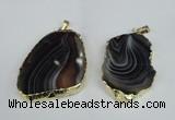 NGP1463 35*45mm - 45*55mm freeform botswana agate pendants