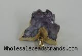 NGP1469 25*35mm - 30*40mm butterfly druzy amethyst gemstone pendants