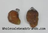 NGP1500 20*30mm - 25*50mm nuggets red agate gemstone pendants