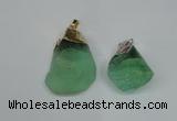 NGP1503 20*30mm - 25*50mm nuggets green fluorite pendants