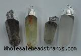 NGP1549 15*45mm - 20*65mm faceted nuggets mixed quartz pendants