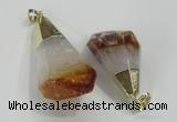 NGP1550 20*35mm - 25*45mm faceted nuggets citrine gemstone pendants