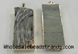 NGP1556 20*50mm - 22*50mm rectangle druzy agate pendants