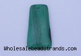 NGP157 2pcs 28*55mm trapezoid synthetic malachite pendants