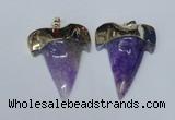 NGP1589 32*42mm - 35*45mm agate gemstone pendants