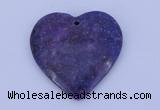 NGP159 2pcs 40*40mm heart kunzite gemstone pendants jewelry