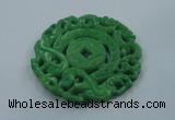 NGP1618 65*65mm Carved dyed natural hetian jade pendants wholesale