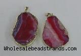 NGP1662 30*40mm - 35*45mm freeform druzy agate pendants