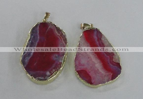 NGP1662 30*40mm - 35*45mm freeform druzy agate pendants