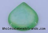 NGP169 2pcs 45*45mm heart dyed white jade gemstone pendants