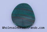 NGP177 2pcs 40*48mm freeform synthetic malachite gemstone pendants