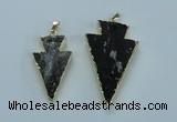 NGP1818 18*38mm - 28*45mm arrowhead druzy agate gemstone pendants