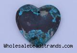 NGP184 38*38mm heart chrysocolla gemstone pendant jewelry