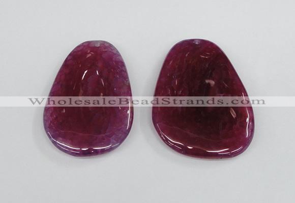 NGP1865 40*52mm - 40*58mm freeform agate gemstone pendants