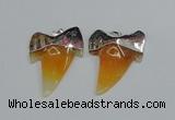 NGP1889 35*45mm - 38*55mm teeth-shaped agate gemstone pendants