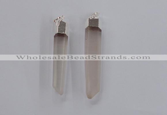 NGP1897 8*50mm - 11*60mm stick white crystal gemstone pendants