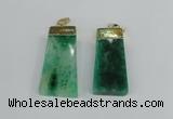 NGP1909 18*40mm - 20*50mm trapezoid agate gemstone pendants