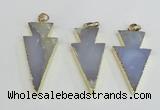 NGP1921 20*42mm - 22*50mm arrowhead agate gemstone pendants