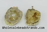 NGP1958 30*40mm - 40*50mm freeform druzy agate gemstone pendants