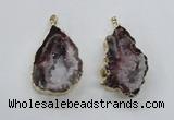 NGP1969 25*40mm - 30*50mm freeform druzy agate gemstone pendants