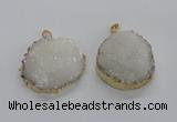 NGP1985 35*40mm - 40*45mm freefrom druzy agate pendants