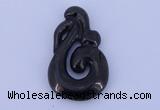 NGP203 30*50mm fashion jet gemstone pendant jewelry wholesale