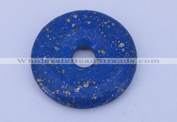 NGP217 5*30mm fashion dyed lapis lazuli gemstone donut pendant