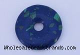 NGP222 5*30mm synthetic lapis lazuli & malachite gemstone donut pendant