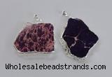 NGP2300 30*40mm - 40*50mm freeform sea sediment jasper pendants