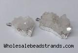 NGP2328 20*30mm - 25*35mm nuggets druzy quartz pendants