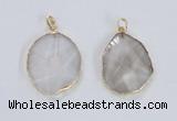 NGP2352 25*35mm - 35*45mm freeform quartz gemstone pendants