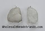 NGP2362 25*40mm - 35*45mm freefrom druzy agate pendants