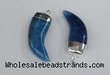 NGP2380 20*48mm - 22*50mm oxhorn agate gemstone pendants