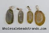 NGP2391 12*25mm - 20*30mm freeform druzy agate pendants