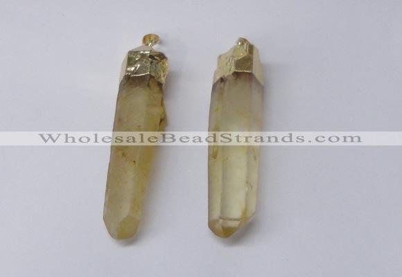 NGP2425 15*50mm - 18*65mm sticks dyed white crystal pendants