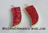 NGP2441 18*40mm - 20*50mm horn sea sediment jasper pendants