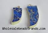 NGP2444 18*40mm - 20*50mm horn sea sediment jasper pendants