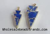 NGP2452 18*38mm - 22*45mm arrowhead sea sediment jasper pendants