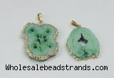 NGP2509 18*25mm - 30*40mm freeform druzy agate pendants